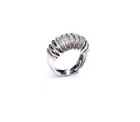 Anello Stocco Gioielli Donna in Oro bianco Diamante 0.32 Ct PAPA - PAPA